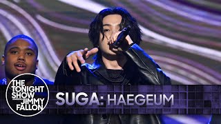 SUGA Haegeum  The Tonight Show Starring Jimmy Fallon [upl. by Ahsinrat]