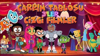 ÇARPIM TABLOSU 3LER  Aryalinko  Eğitici Çocuk Şarkısı  Çizgi Film Karakterleri [upl. by Anitsrik464]