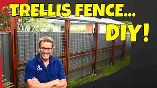 How to Build a Trellis Fence Awesome Easy to Build Project [upl. by Nolita]