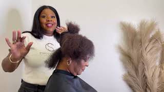 Rëzo Curly Cut on my Natural Hair Client  Washday Live [upl. by Louanna]