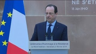 François Hollande rend hommages aux femmes de la Résistance  2102 [upl. by Seessel228]