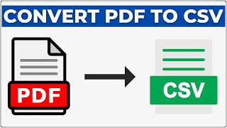 How to Convert PDF to CSV File [upl. by Naic948]