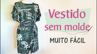 VESTIDO SEM MOLDE muito fácil de fazer [upl. by Atiuqcir]