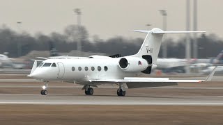 4K Gulfstream Aerospace G400 Royal Netherlands Air Force V11 arrival at Munich Airport MUC EDDM [upl. by Henrie]