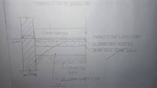 Terrazzo floor on ground floor and upper floor civil engineering drawing 1st 2nd year [upl. by Aneekal236]