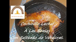 Cochinillo lechal al carbón en barbacoa  RDGrillmaster [upl. by Introc]