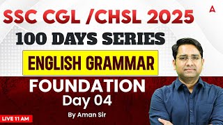 SSC CGL CHSL 2025  English Grammar For CGLCHSL 2025  DAY 4  By Aman Sir [upl. by Roderick]