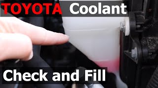 How to Check and Fill TOYOTA Engine Coolant or Antifreeze  Adding Coolant to a Toyota 4Runner [upl. by Kai]