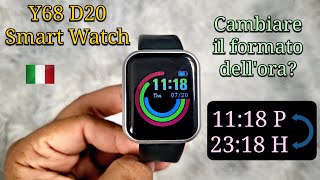 Smartwatch FitPro Y68D20  Come Modificare il Formato dellora 24 ore ↔️ 12 ore [upl. by Aneel]