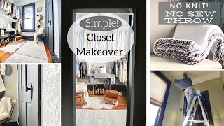 🎨Home Decor DIY Closet Makeover 2022 on a budget No knit no sew Blanket  ASMR home decor diy [upl. by Georas]