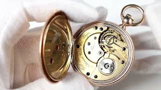 Late 1800s 18k Gold Elgin Pocket Watch  Alighieri’s Auction House [upl. by Nahij]