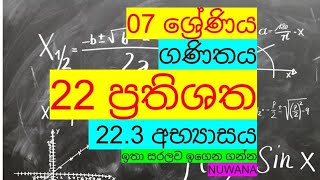 grade 10 maths 223 අභ්‍යාසය22 ප්‍රතිශත nuwana [upl. by Naujej]