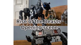 Transformers Stop Motion Rise of the Beasts Opening Scene [upl. by Stroup358]