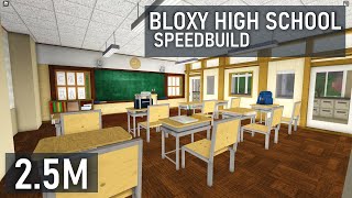 Building the Bloxy High School  Collab with Yumekookie  Bloxburg Hacks amp Speedbuilds Roblox [upl. by Yesllek]