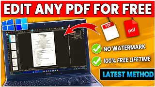 How to Edit Any PDF File on PCLaptop Windows 2024 For Free  Free PDF Editor🤯PDF Editing For Free💻 [upl. by Rahab]