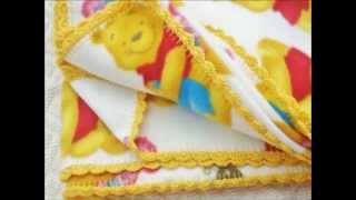 rifinire alluncinetto il bordo di una coperta DIY tutorial [upl. by Beaulieu]