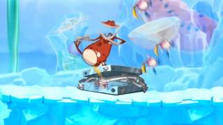 Rayman Origins  Playthrough Part 12  Gourmand Land  Polar Pursuit ENG [upl. by Atenek]