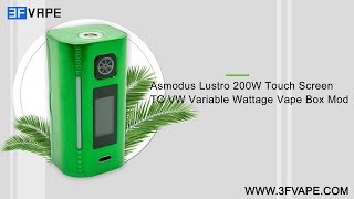 Asmodus Lustro 200W Touch Screen TC VW Box Mod [upl. by Regine813]