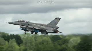 Hellenic Air Force F16 Block52 336SQN departure RIAT 2024 [upl. by Mirisola1]