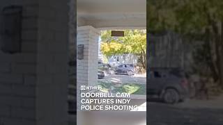 Doorbell camera captures police shooting in Indy [upl. by Narej]