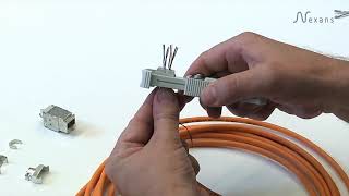 How to terminate a Nexans LANmark7A GG45 connector onto a Category 7A screened stranded cable [upl. by Idell]