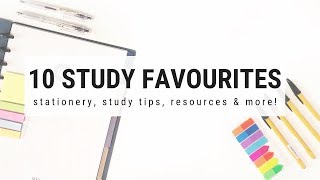 10 study favourites  study tips stationery amp more  studytee [upl. by Leola180]