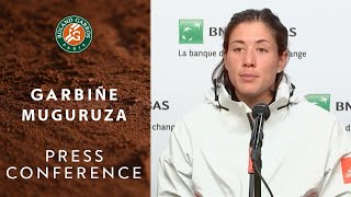 Garbiñe Muguruza  Press Conference after Round 1  RolandGarros 2020 [upl. by Koh93]