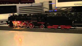 DB BR 18 434 with Sound Märklin HO Modelleisenbahn Anlage Marklin Layout [upl. by O'Doneven]