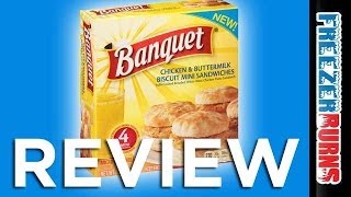 Banquet Chicken amp Buttermilk Biscuit Mini Sandwiches Video Review Freezerburns Ep645 [upl. by Mandell487]