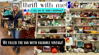 THRIFTING FROM SUNRISE TO SUNDOWN Thrift With Me Vintage finds for resale  GOODWILL HAUL [upl. by Shaner]