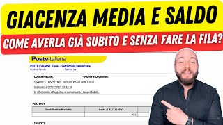 GIACENZA MEDIA Poste 2024 come ottenerla subito e senza fare file [upl. by Osher]