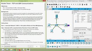 1481 Packet Tracer  TCP and UDP Communications [upl. by Karrie]