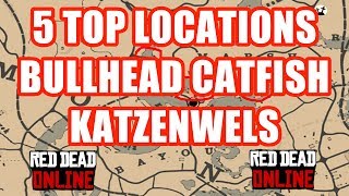 5 Locations Bullhead Catfish Katzenwels Red Dead Redemption 2 Online [upl. by Giah125]