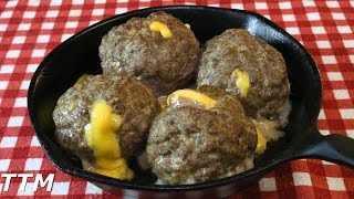 How to Make Quarter Pounder with Cheese MeatballsEasy Cheese Stuffed Beef Meatballs [upl. by Burchett]