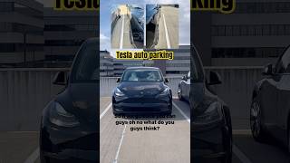 Tesla auto parking 🅿️ center or not [upl. by Asilav]