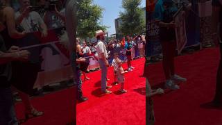 Bryce Harper and Logan Webb at MLB Texas AllStar 2024 Red Carpet Show bryceharper mlb baseball [upl. by Alraep]