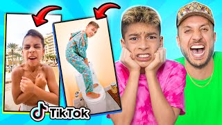 DAD Reacts to 11 Year old Sons CRINGE TIKTOKS 😂 [upl. by Jordain499]