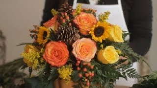 How Do I Make a Simple Thanksgiving Centerpiece  Flowers amp Centerpieces [upl. by Curren]