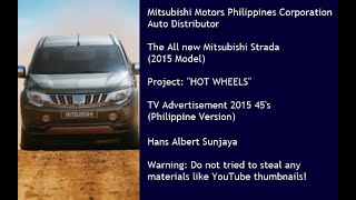 Mitsubishi Strada L200 KL 2015 Model quotHOT WHEELSquot TVC 2015 45s Philippines [upl. by Heller]