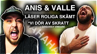 LÄSER ROLIGA SKÄMT ft VALLE varning för skrattfest [upl. by Aneerehs]