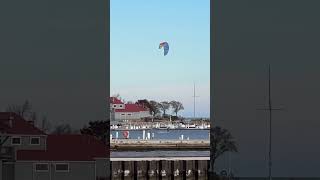 Kiteboarding in the harbor [upl. by David918]