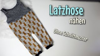 Latzhose  Nähanleitung OHNE Schnittmuster  Für Anfänger  Nähtinchen [upl. by Hosea201]