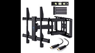 PERLESMITH TV Wall Mount Step by Step Installation Setup and Review [upl. by Kcolttam]