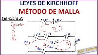 LEY DE KIRCHHOFF MALLAS  EJERCICIO 2 [upl. by Deehahs]