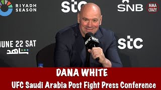 Dana White reacts to Conor McGregor injury recaps UFC Saudi Arabia [upl. by Ainot541]