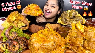 CHICKEN BIRYANI MUTTON BIRYANI EGG BIRYANI KALEJI BIRYANI FISH BIRYANI PRAWNS BIRYANI  MUKBANG [upl. by Esinned]