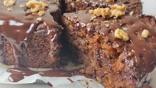 Bizcocho de zanahoria y nueces vegano vegan veganrecipes veganfood [upl. by Kerri]