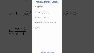 VALOR LIMITE DE UMA FUNÇÃO COM RAIZ matemática calculolimites [upl. by Idnym]