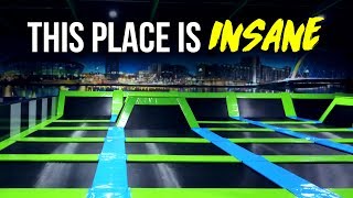 WORLDS BIGGEST TRAMPOLINE PARK [upl. by Llerrut]