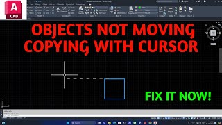 Objects not MovingCopying With Cursor in AutoCAD autocad autocadtips autocadtutorial autocad2d [upl. by Amleht]